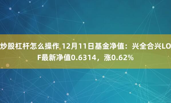 炒股杠杆怎么操作 12月11日基金净值：兴全合兴LOF最新净值0.6314，涨0.62%