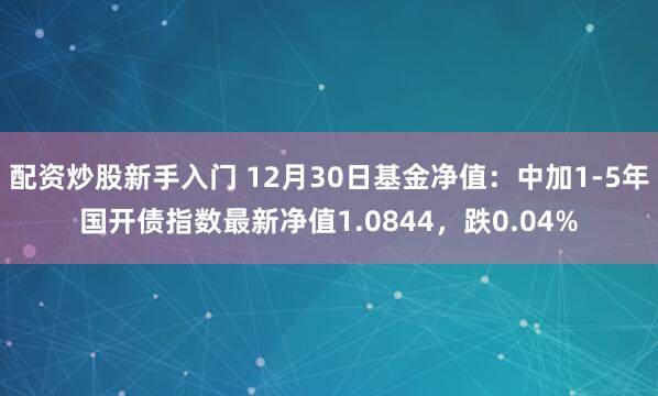 配资炒股新手入门 12月30日基金净值：中加1-5年国开债指数最新净值1.0844，跌0.04%