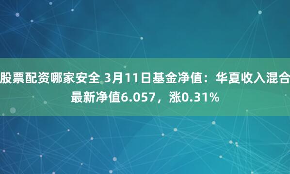 股票配资哪家安全 3月11日基金净值：华夏收入混合最新净值6.057，涨0.31%